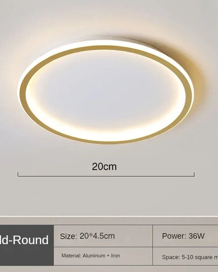 Lampa sufitowa skandynawska | Okrągła LED lampa z metalu i szkła