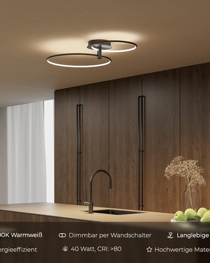Nowoczesna lampa sufitowa LED | Plafon sufitowy z funkcją ściemniania