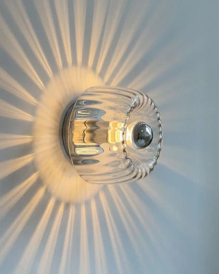 Kinkiet szklany w stylu Bauhaus | Lampa ścienna do wnętrz