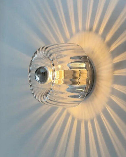 Kinkiet szklany w stylu Bauhaus | Lampa ścienna do wnętrz
