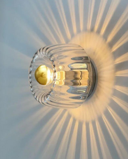 Kinkiet szklany w stylu Bauhaus | Lampa ścienna do wnętrz