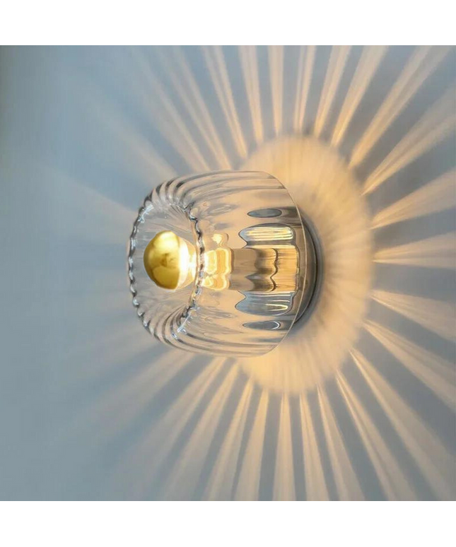 Kinkiet szklany w stylu Bauhaus | Lampa ścienna do wnętrz