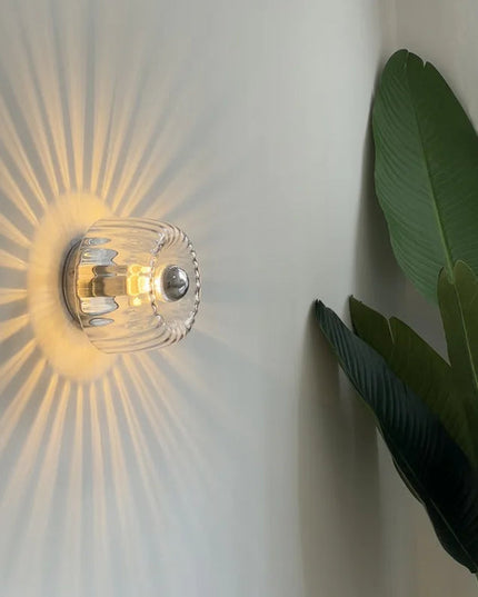 Kinkiet szklany w stylu Bauhaus | Lampa ścienna do wnętrz