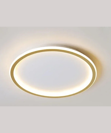 Lampa sufitowa skandynawska | Okrągła LED lampa z metalu i szkła