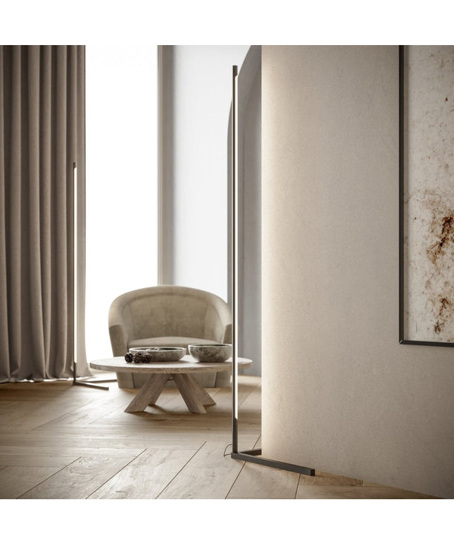 Lampa stojąca LED | Minimalistyczny design czarny
