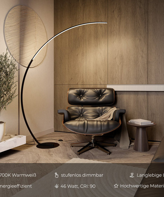 Lampa stojąca LED | Nowoczesna lampa łukowa